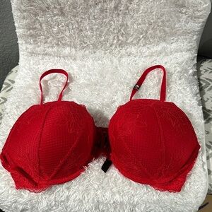 Elegant Red Lace Bra